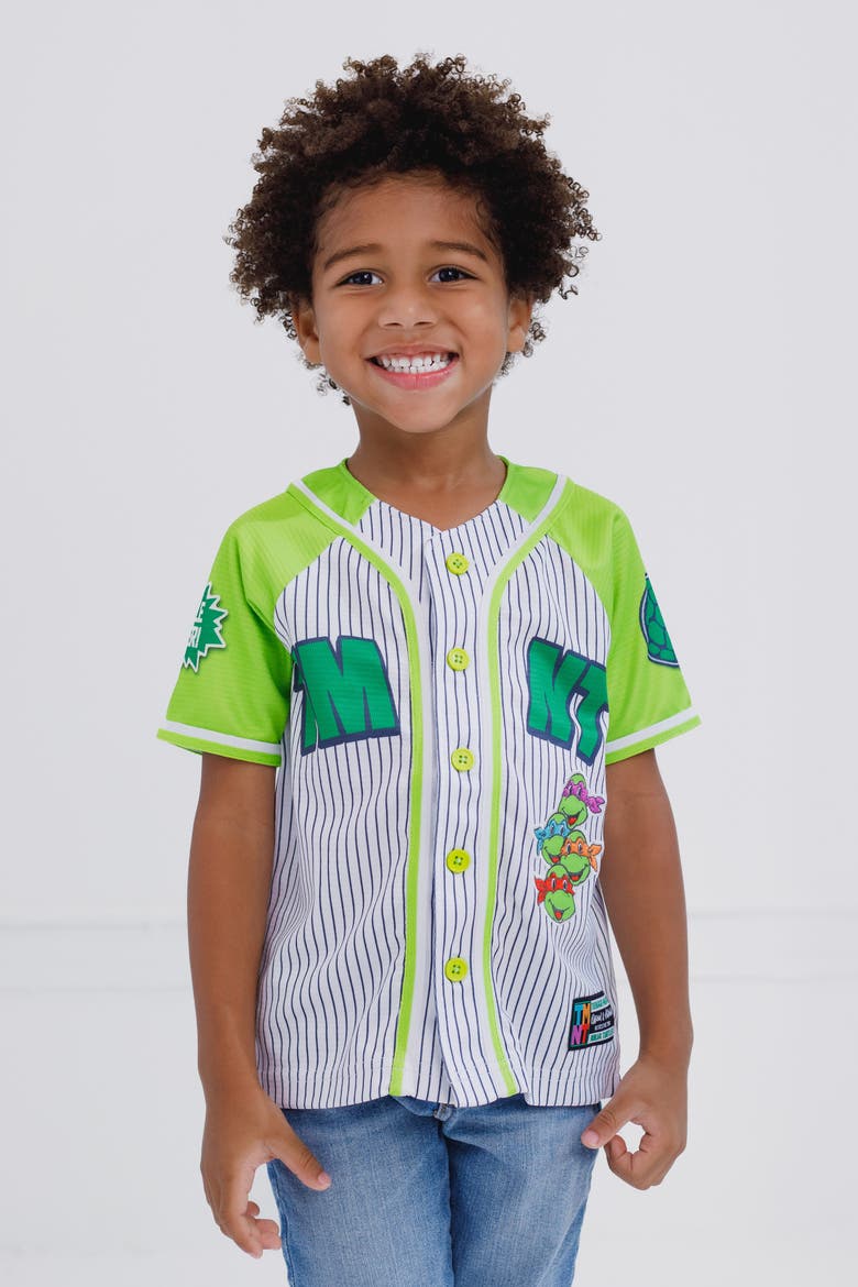 Baseball Jersey, Alternate, color, TMNT Green Pinstripe