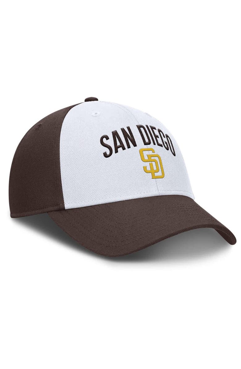 Nike Men's Nike White/Brown San Diego Padres Club Performance Adjustable Hat, Alternate, color, White