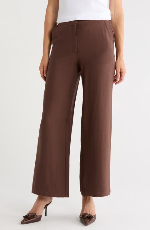 Textured Wide Leg Pants