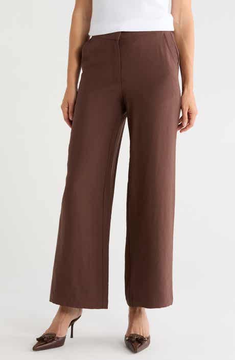 Textured Wide Leg Pants