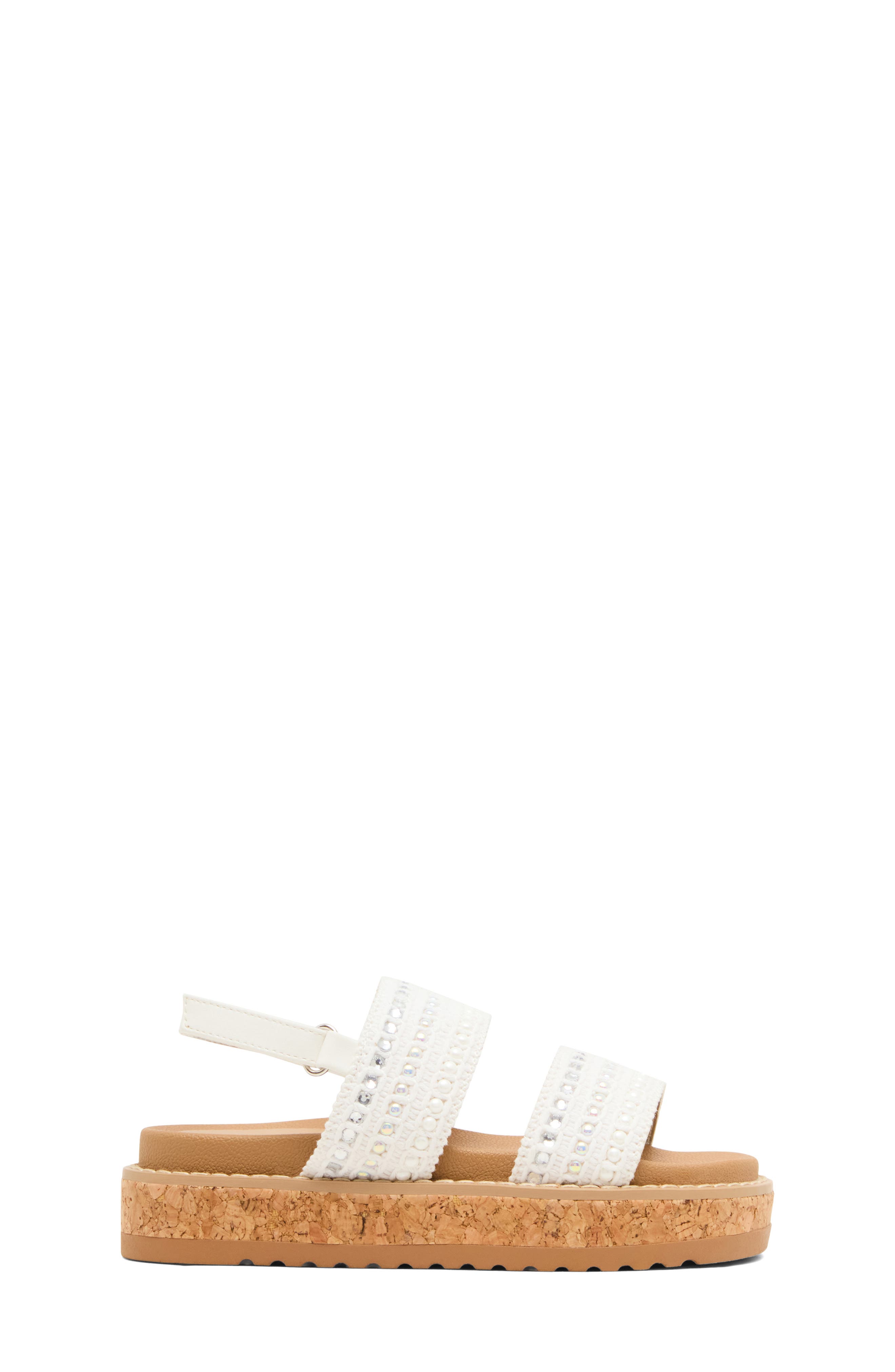 Steve Madden Kids' Rissa Platform Sandal, Alternate, color, White