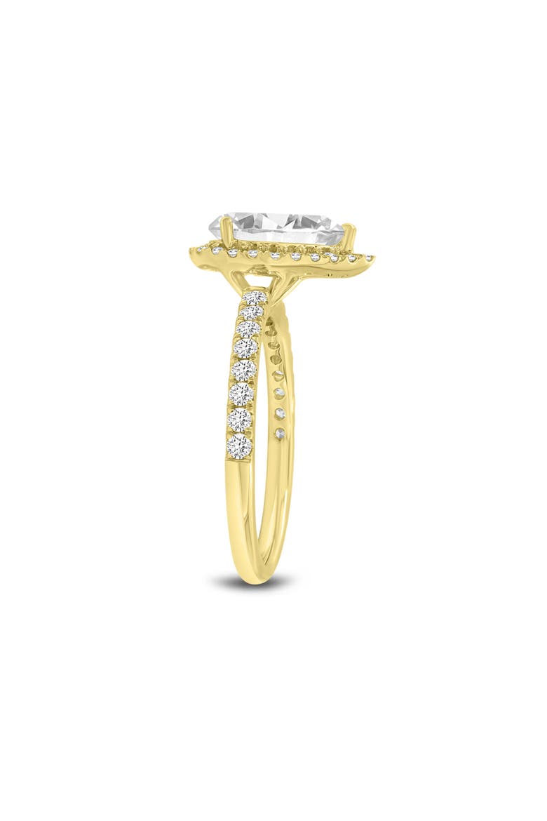 Noor 14K Yellow Gold Pear Lab Grown Diamond Halo Engagement Ring - 2.0 Ct, Alternate, color, 14K Yellow Gold