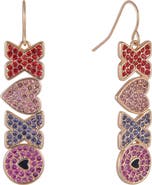 Hallmark Stone Hugs and Kisses Linear Earrings