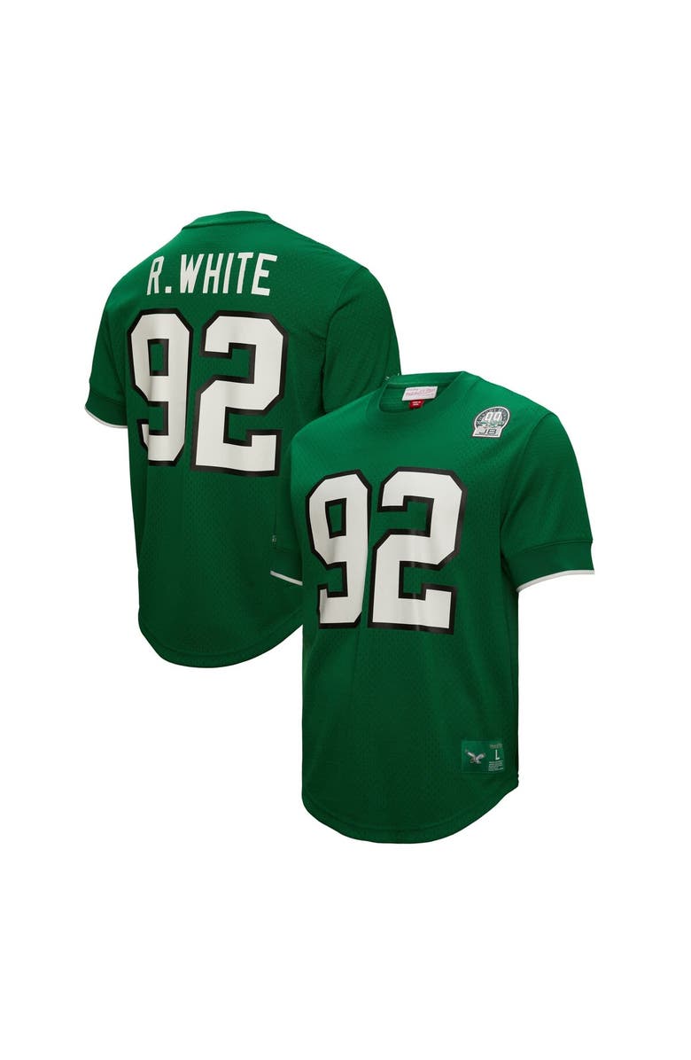 Mitchell & Ness Men's Mitchell & Ness Reggie White Kelly Green Philadelphia Eagles Retired Player Name & Number Mesh Top, Main, color, Kelly Green