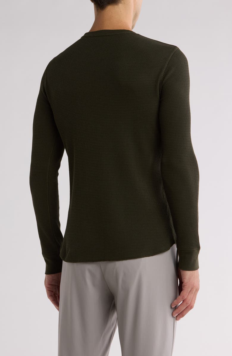 Vince Men's Thermal Cotton Blend Long Sleeve Crewneck T-Shirt, Alternate, color, Dark Seaweed