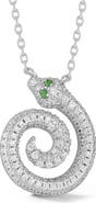 GLAZE JEWELRY Swirl Snake Pendant Necklace