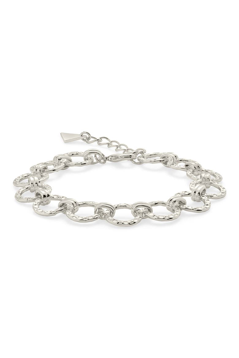 Molten Chain Bracelet, Main, color, SILVER