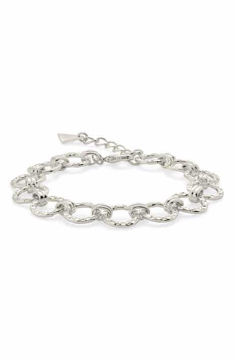 Sterling Forever Molten Chain Bracelet