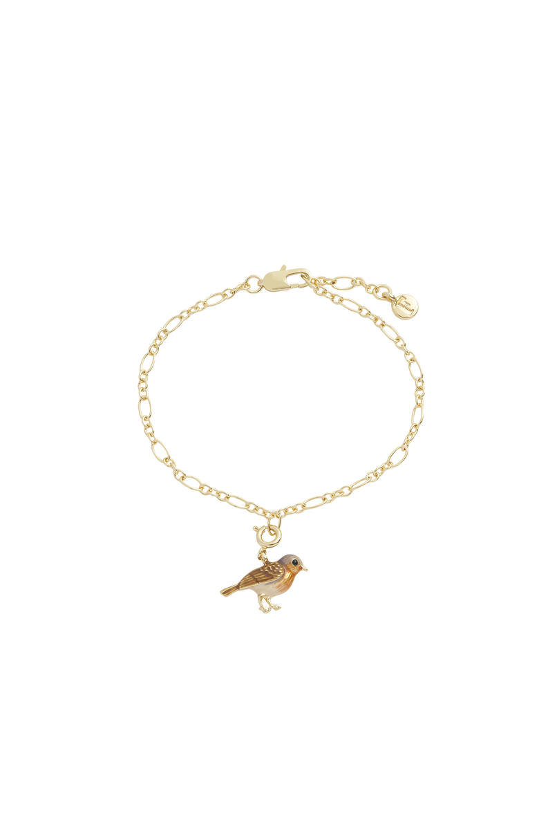 Fable England Enamel Robin Charm, Alternate, color, Multi & Gold