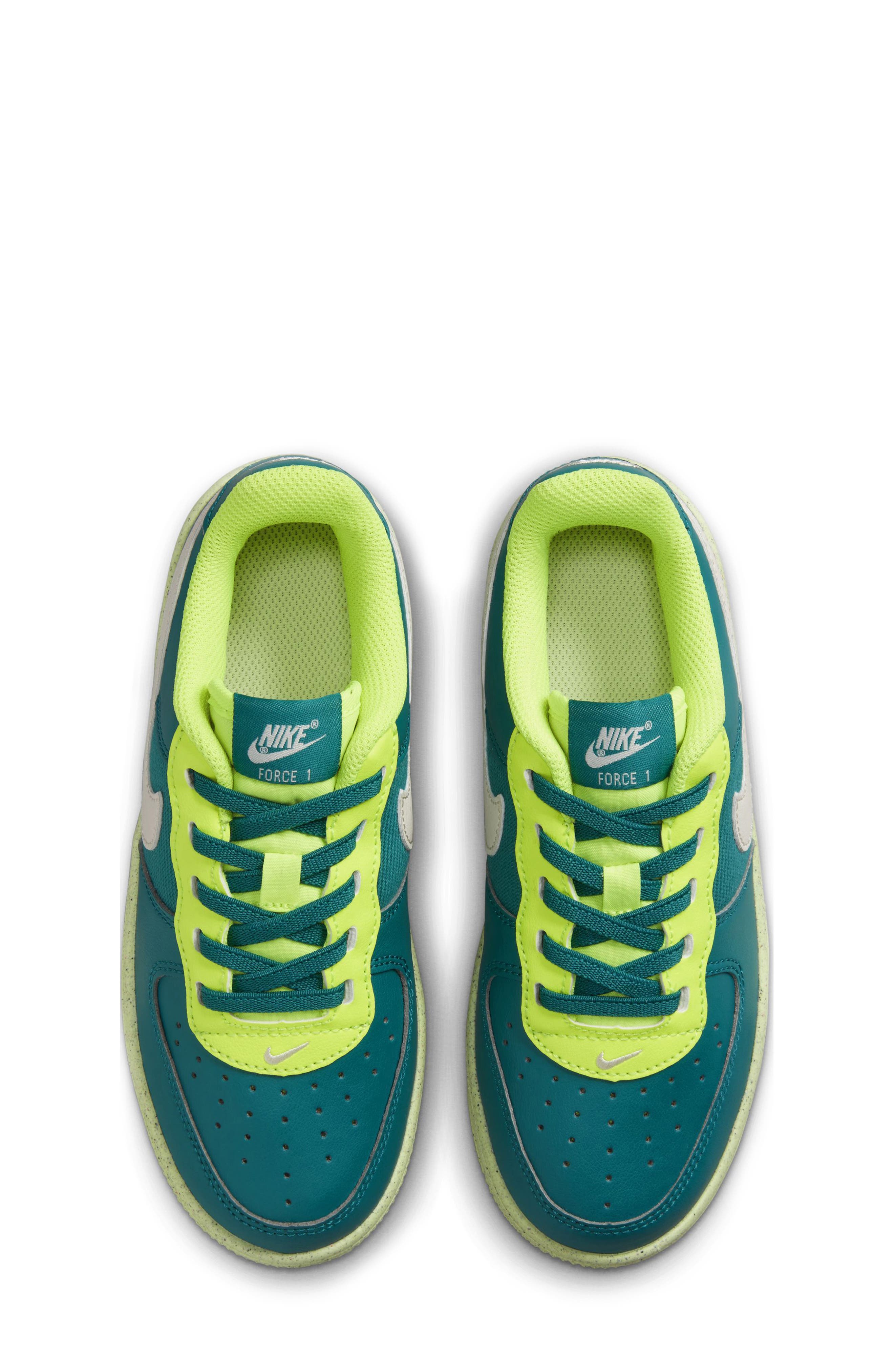 Nike Air Force 1 Crater Sneaker, Alternate, color, Spruce/ Volt/ Volt/ Phantom