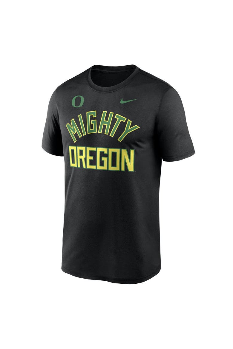 Men's Nike  Black Oregon Ducks Primetime Arch Mantra Legend Dri-FIT T-Shirt, Alternate, color, Black