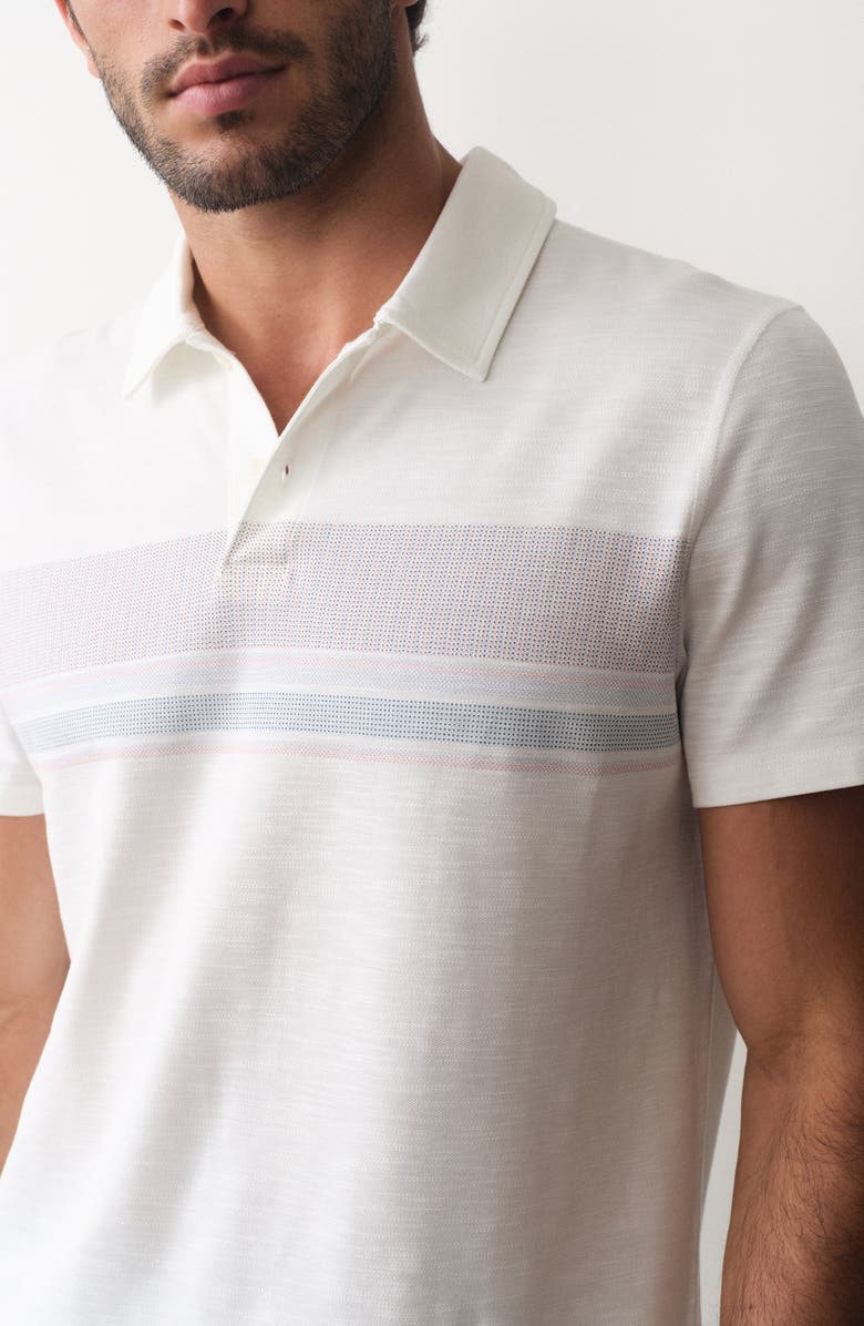 Marine Layer Air Stripe Polo, Alternate, color, White Multi Stripe