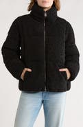 Lucky Brand Missy Faux Fur Teddy Puffer Jacket