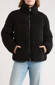Lucky Brand Missy Faux Fur Teddy Puffer Jacket