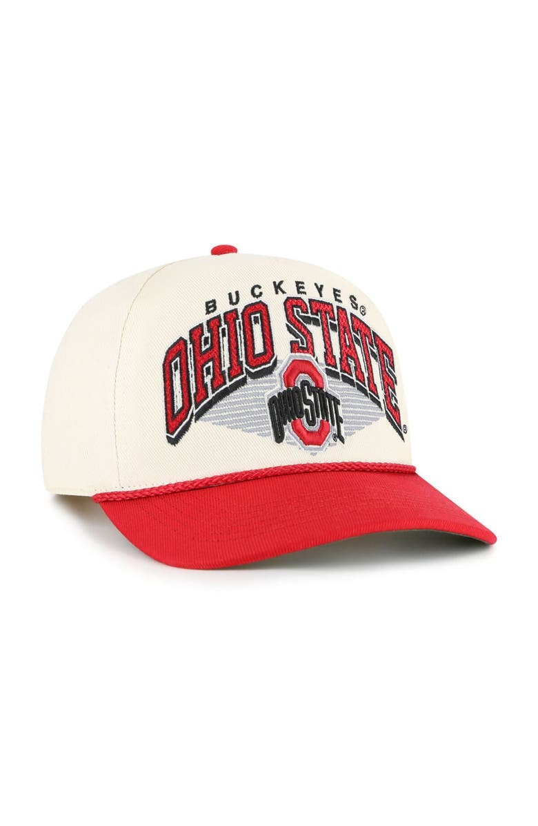 '47 Men's '47 Natural Ohio State Buckeyes Pomona Two-Tone Rope Hitch Adjustable Hat, Alternate, color, 