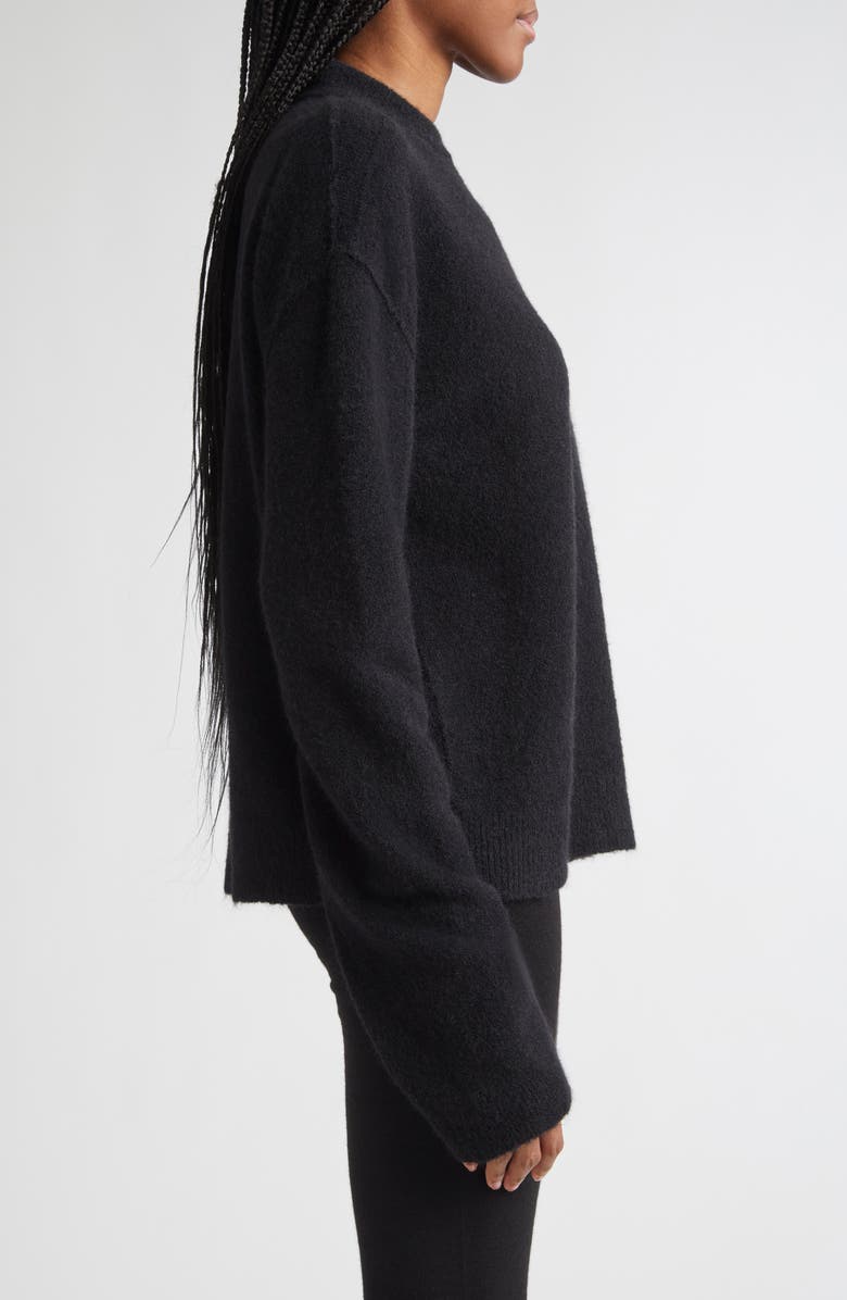 Rick Owens Tommy Alpaca & Wool Blend Sweater, Alternate, color, Black
