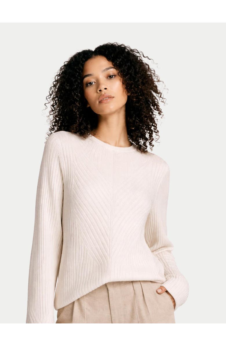 GOBI Mongolian Cashmere Rib-Knit Silk Cashmere  Sweater, Alternate, color, 