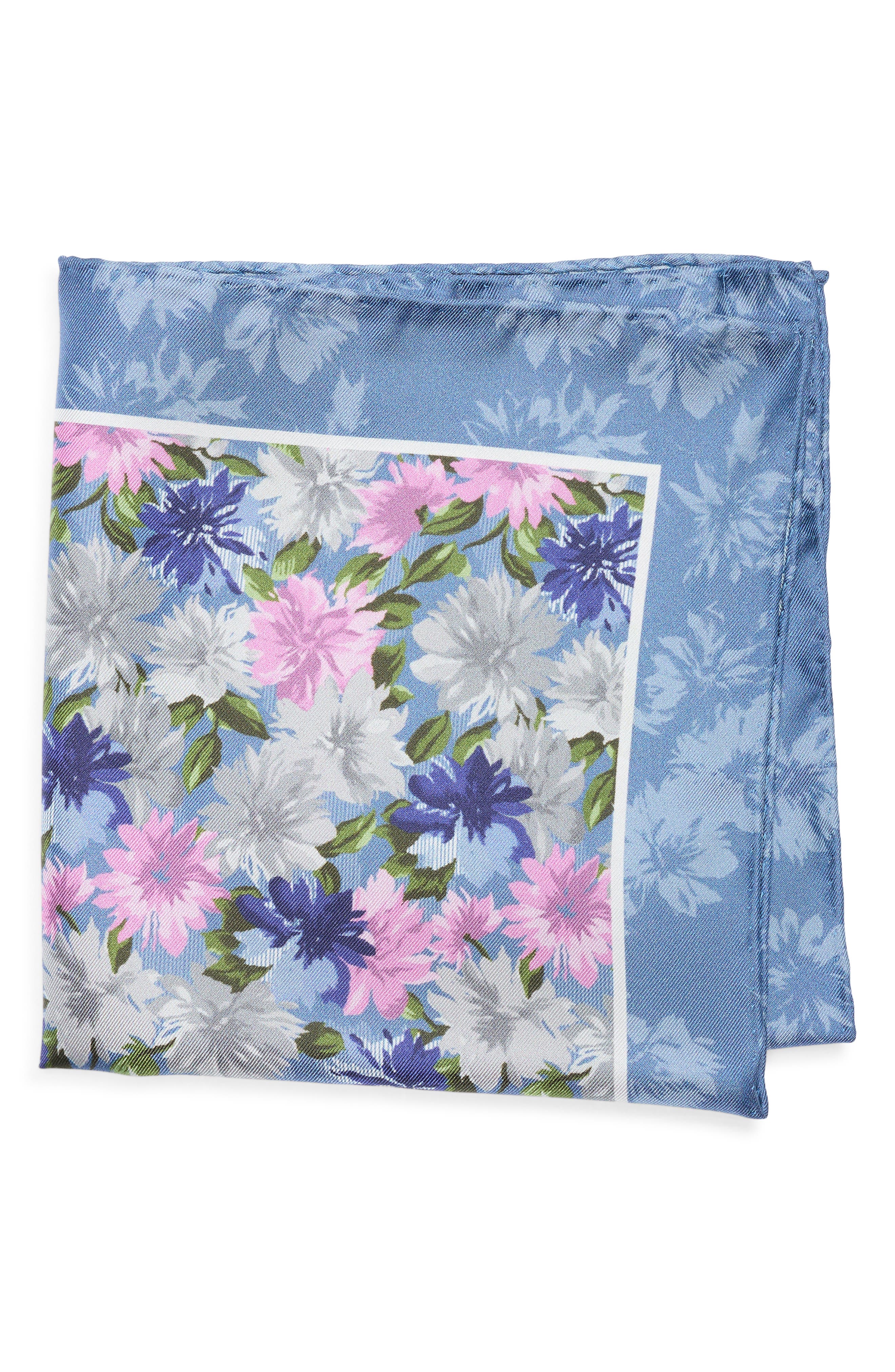 Floral Silk Pocket Square