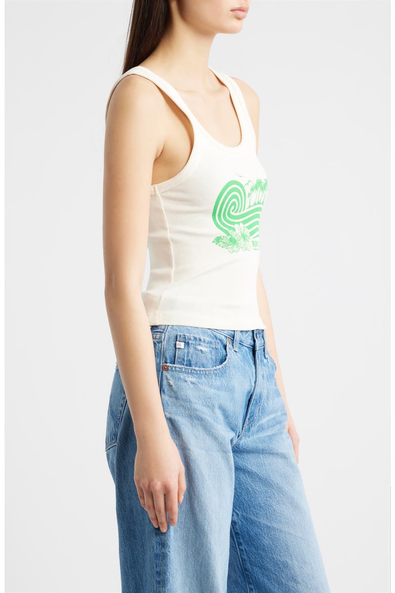 Ocean Break Rib Graphic Tank, Alternate, color, BONE
