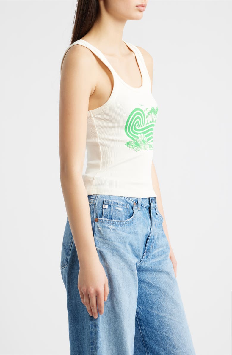 Rip Curl Ocean Break Rib Graphic Tank, Alternate, color, Bone