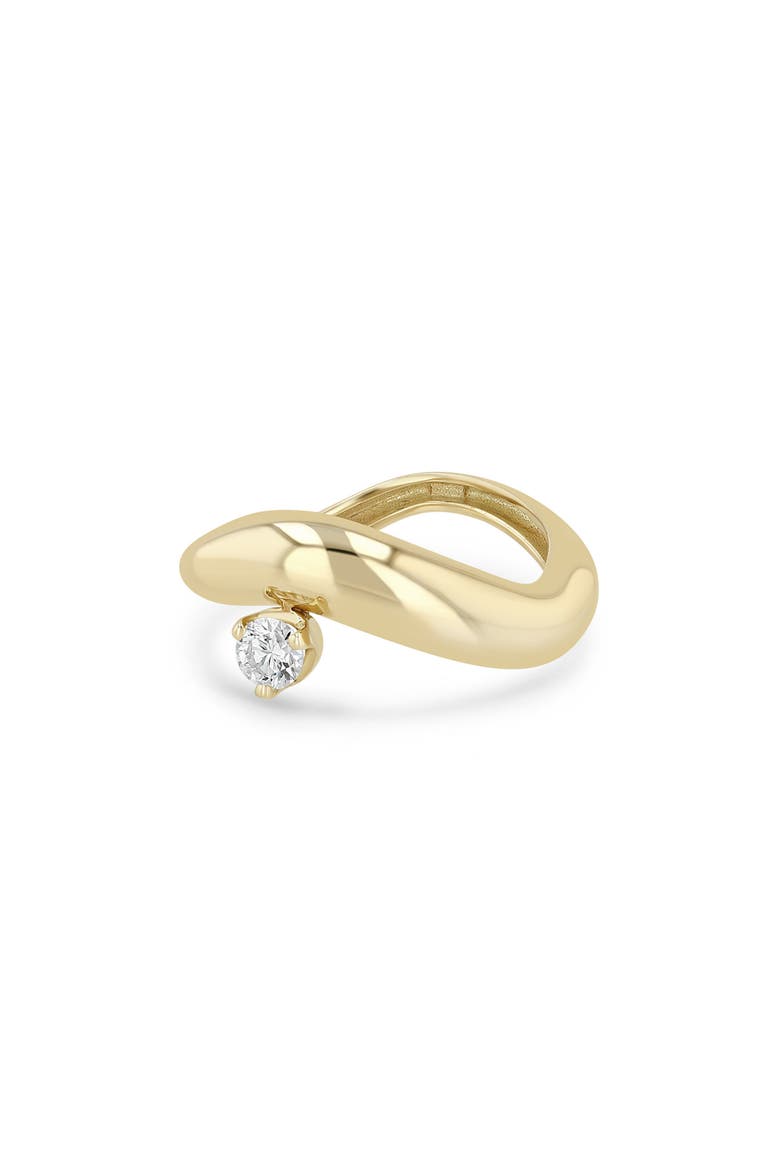 Wave Diamond Ring, Main, color, 14K YELLOW GOLD