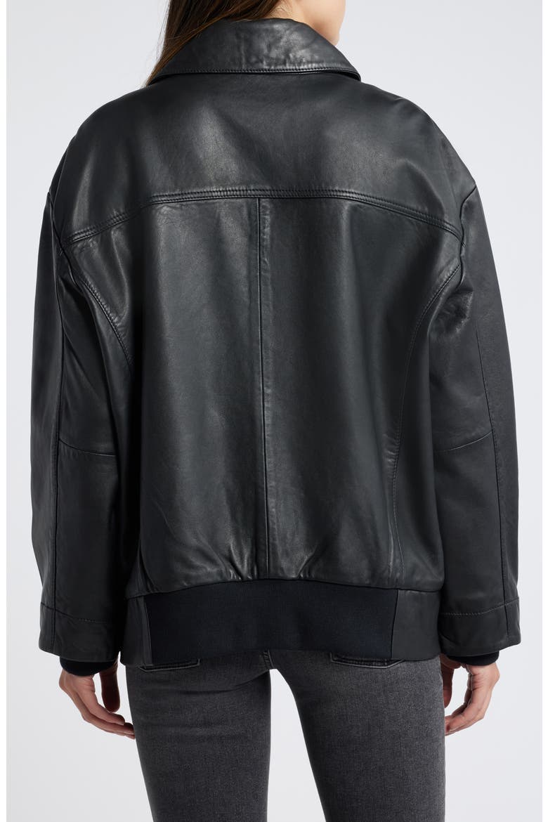 Leather Jacket, Alternate, color, BLACK