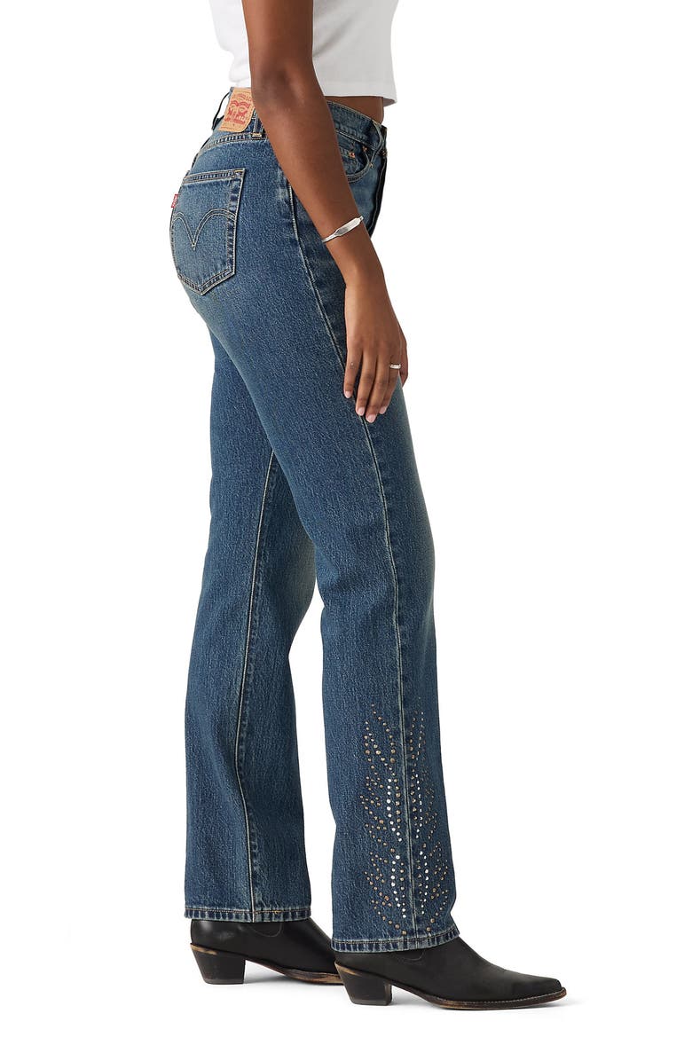 Levi's<sup>®</sup> 501<sup>®</sup> Curve High Waist Straight Leg Jeans, Alternate, color, Solargenic Curve