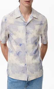 MANGO Printed Bowling Shirt