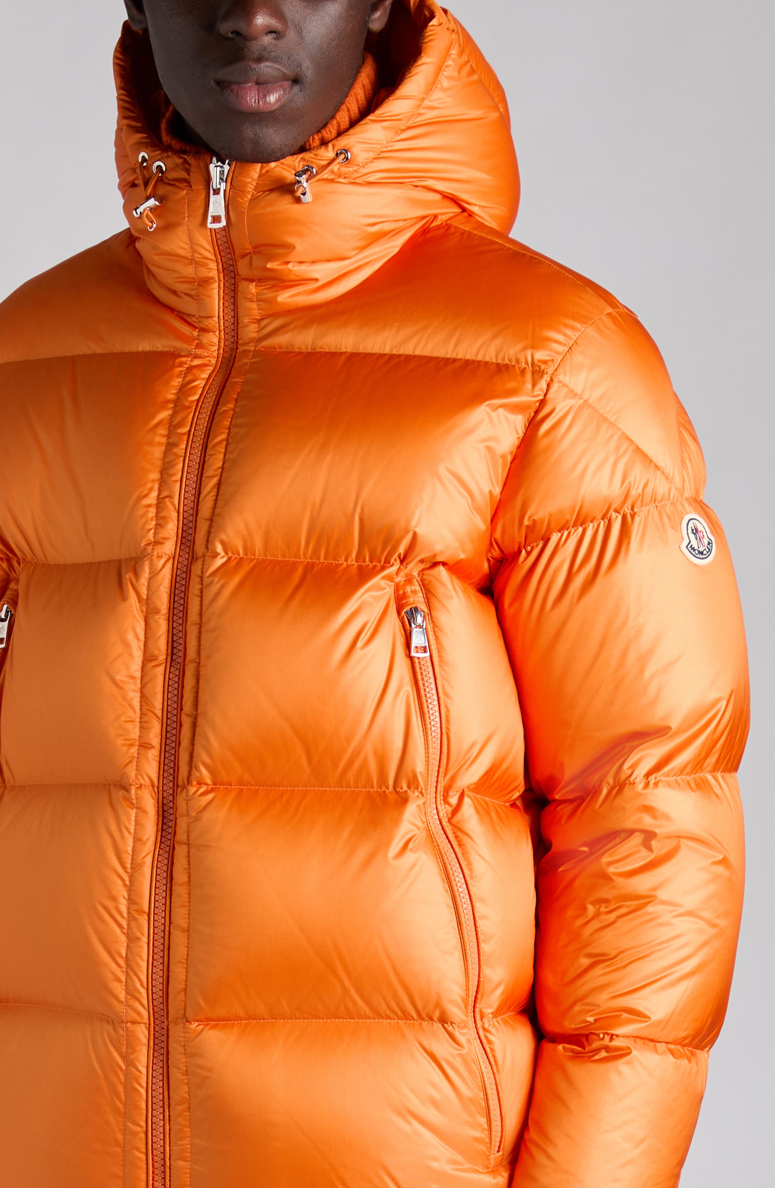 (SALE)注目度up!!【美品】MONCLER オレンジ フード付き Rivau Down Hooded Jacket (Men) | Nordstrom