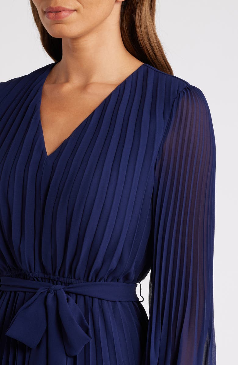 Sam Edelman Pleated Long Sleeve Dress, Alternate, color, 