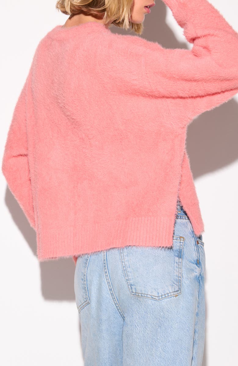 Spiritual Gangster Love Keats Intarsia Sweater, Alternate, color, Crimson Rose