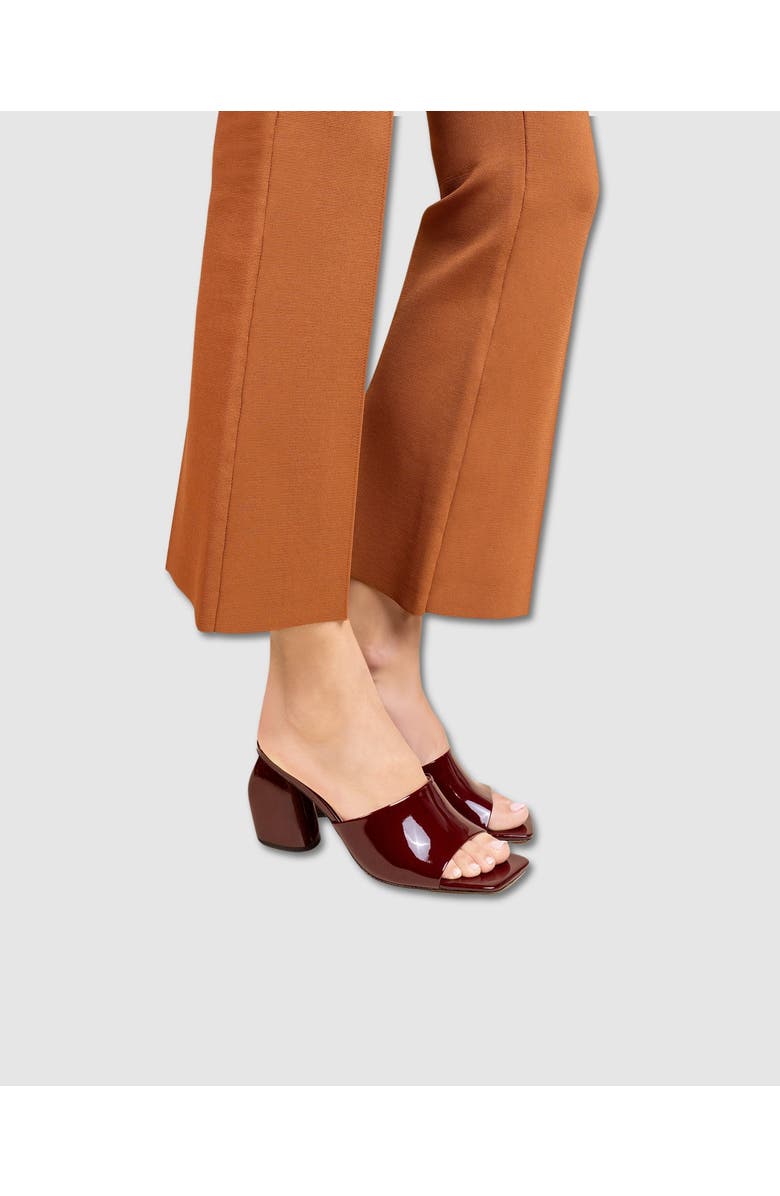 MI/MAI Gemma Patent High Mule, Alternate, color, Burgundy