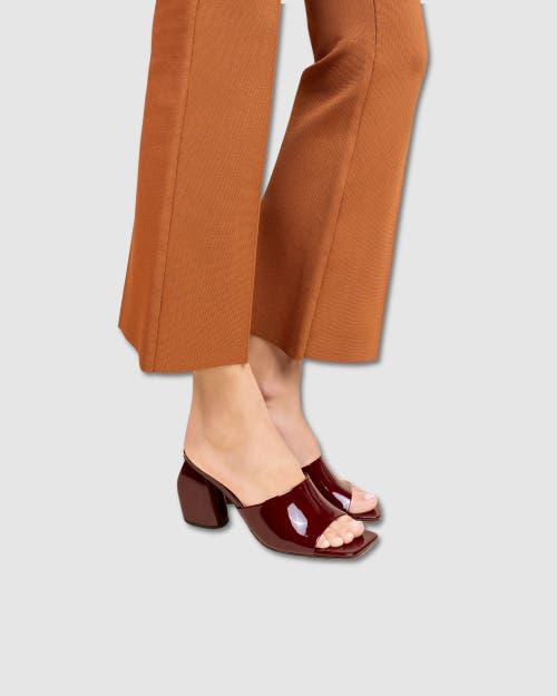 Mi/mai Gemma Patent High Mule In Burgundy