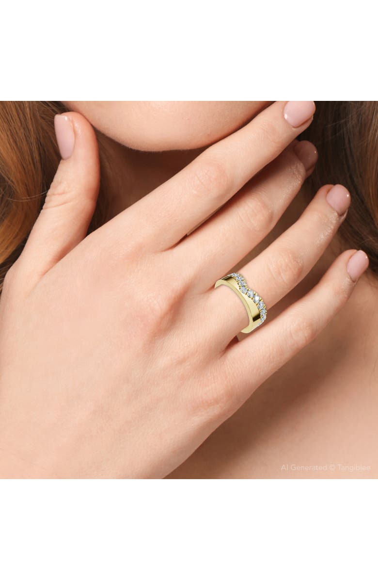 Bliss Diamond 3/4Ct Diamond Kai Wedding Stackable Guard Ring 14k Gold or Platinum Lab Grown, Alternate, color, 