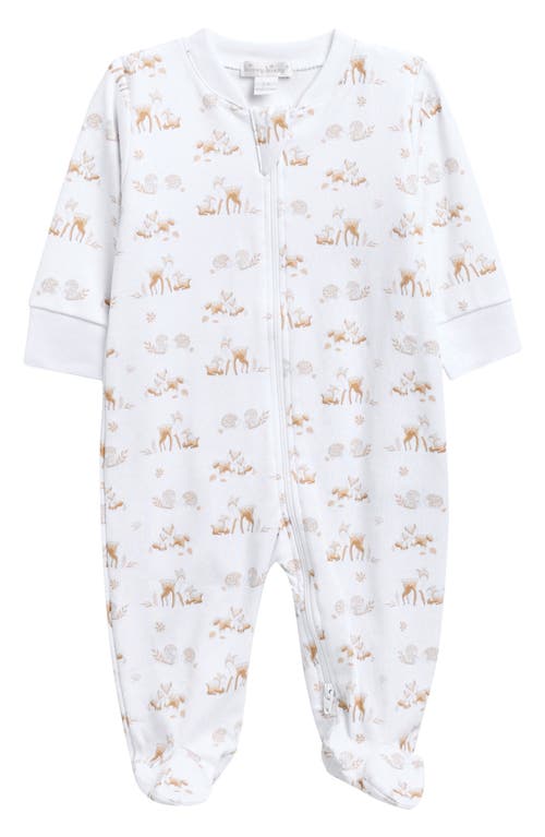 Kissy Kissy Pima Cotton Footie In White