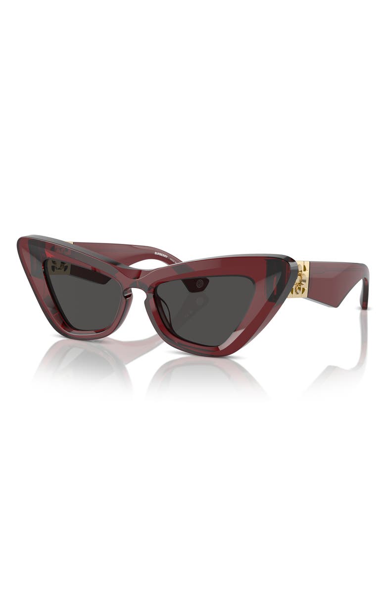 Burberry 51mm Cat Eye Sunglasses, Alternate, color, Bordeaux