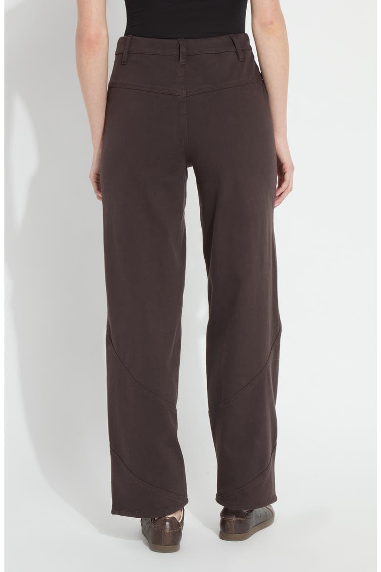 Amabel High Waist Seamed Barrel Leg Jeans, Alternate, color, DOUBLE ESPRESSO