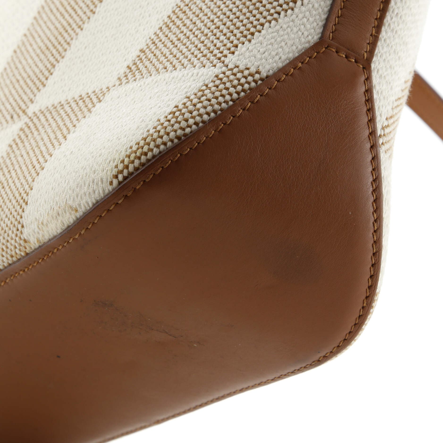 Pre-Owned Hermes Cabas H en Biais Tote Canvas with Leather 27, Alternate, color, 