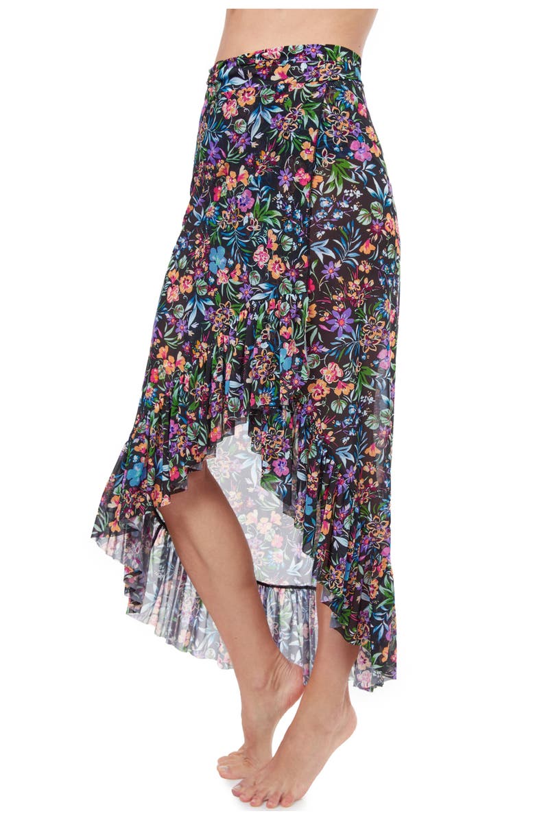 Profile by Gottex Flora Mesh Wrap Long Skirt, Alternate, color,