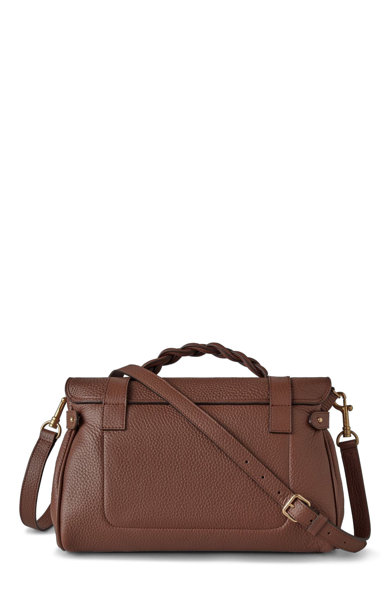 Mulberry Alexa Leather Satchel, Alternate, color, Bright Oak