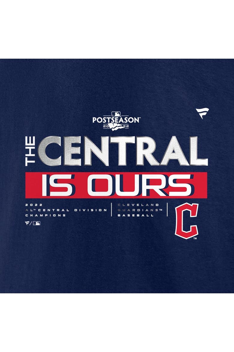 Men's Fanatics Branded Navy Cleveland Guardians 2022 AL Central Division Champions Locker Room T-Shirt, Alternate, color, Navy