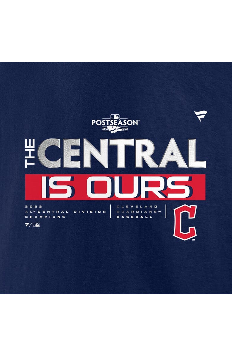 FANATICS Men's Fanatics Branded Navy Cleveland Guardians 2022 AL Central Division Champions Locker Room T-Shirt, Alternate, color,