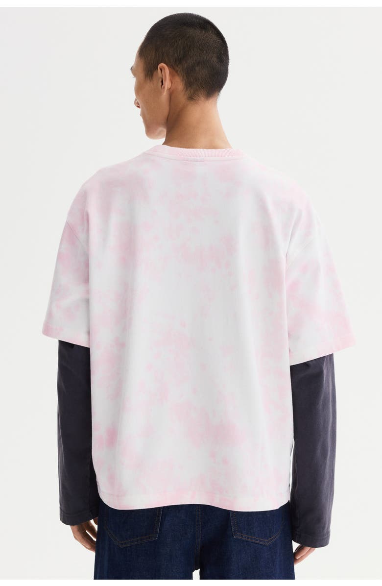 H&M Oversized Fit Heat Reactive Printed T-shirt, Alternate, color, Pink/Just Love
