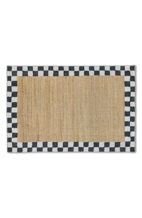 Naturals Check Washable Rug