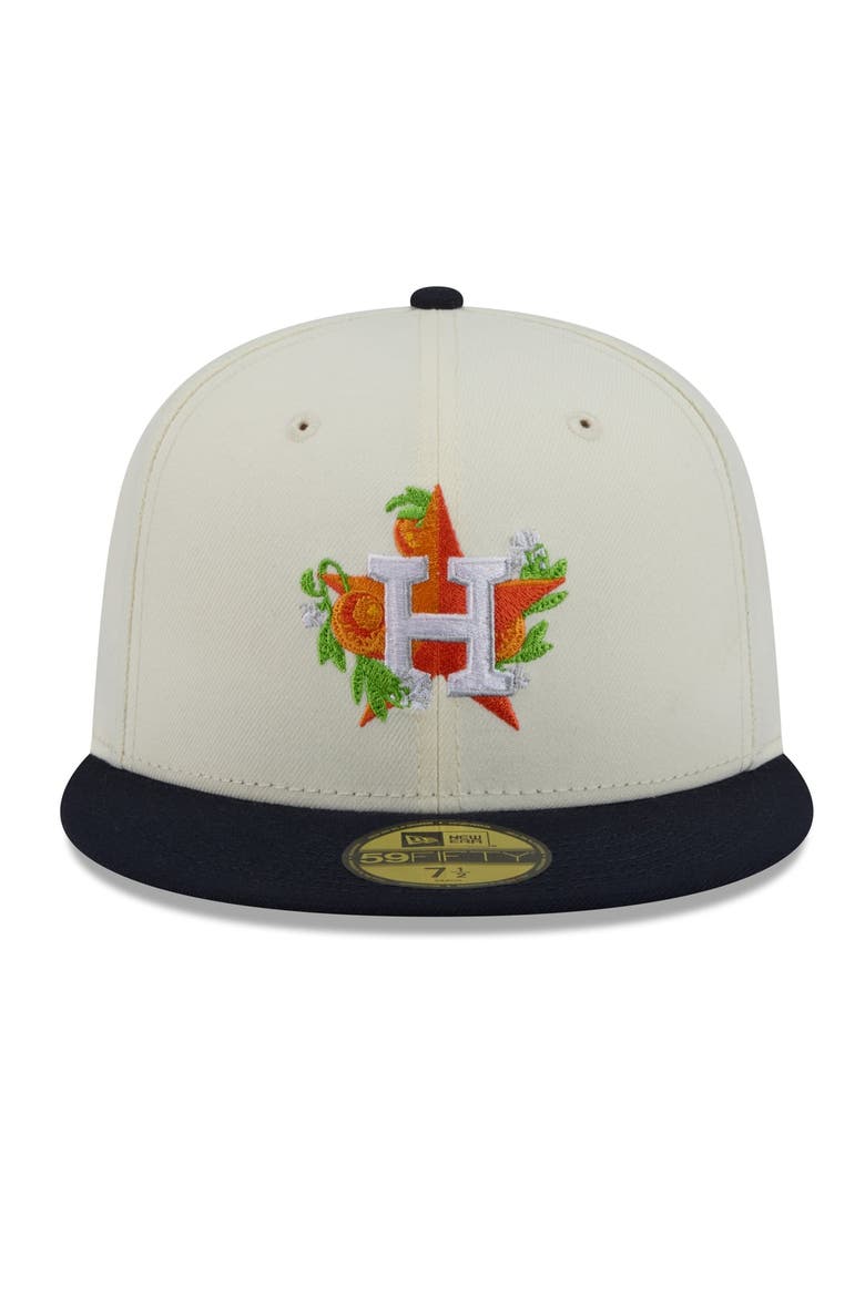 Men's New Era White/Navy Houston Astros Blossom 59FIFTY Fitted Hat, Alternate, color, White