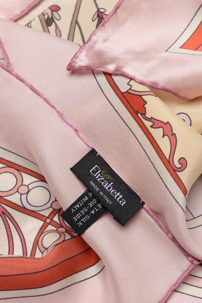 Garden of Dreams - Hand Rolled Silk Foulard for Women, Alternate, color, Pink