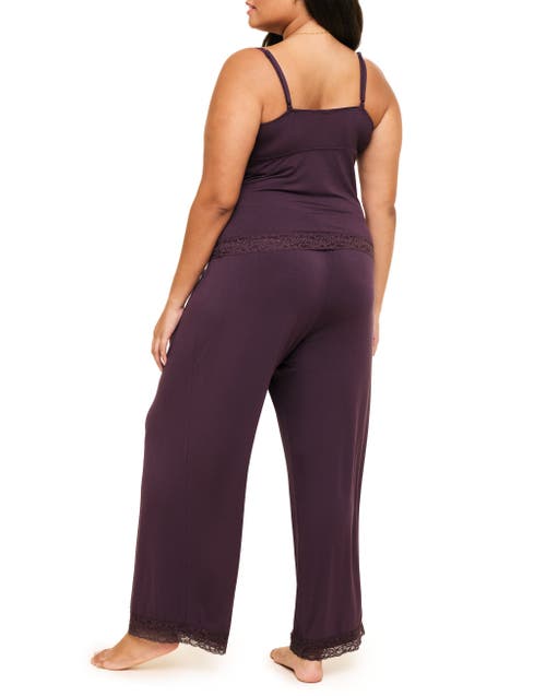 Shop Adore Me Suzanna Pajama Cami And Pants Set In Dark Purple