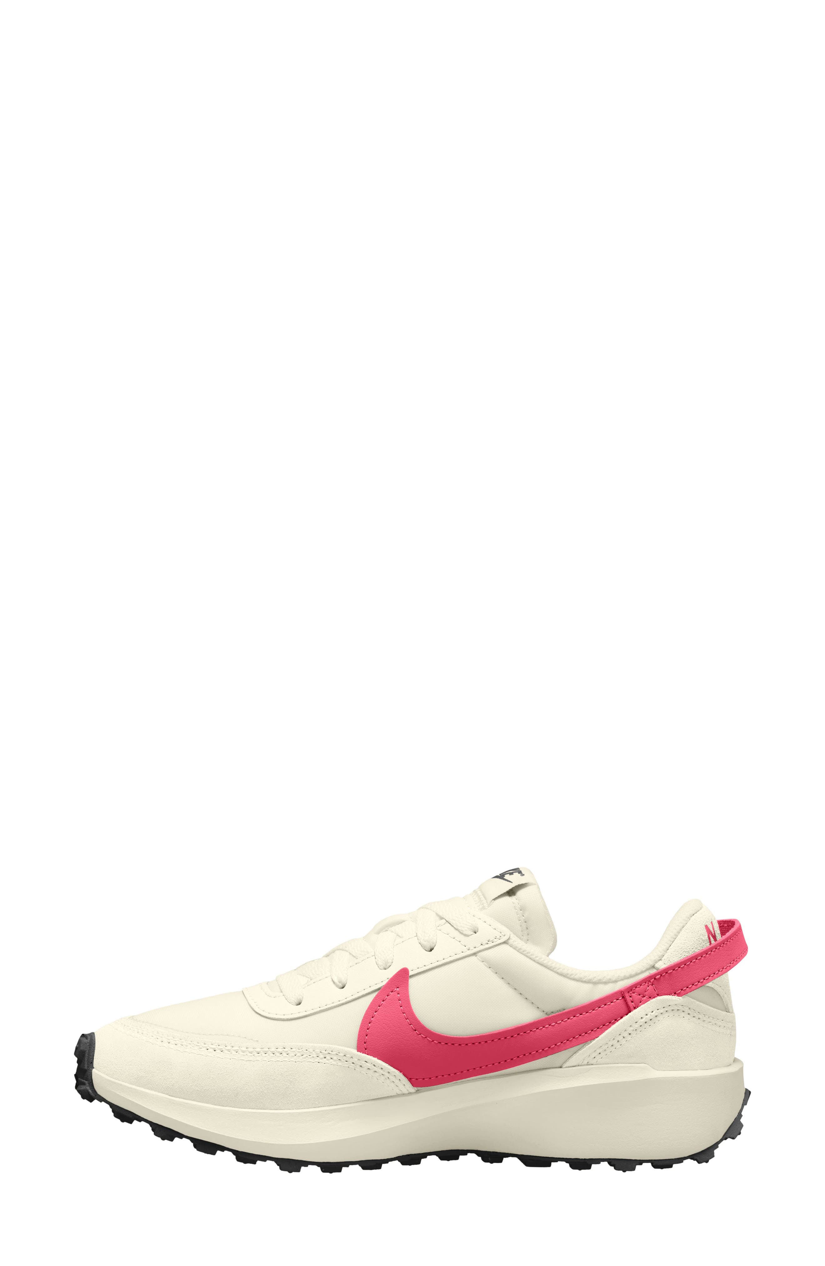 Nike Waffle Debut Sneaker, Alternate, color, Sail/ Aster Pink-Black