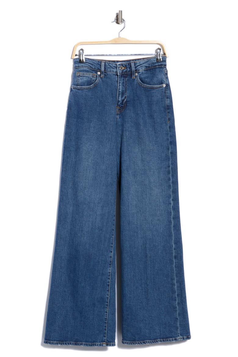 Good Ease High Waist Wide Leg Jeans, Alternate, color, SABLE