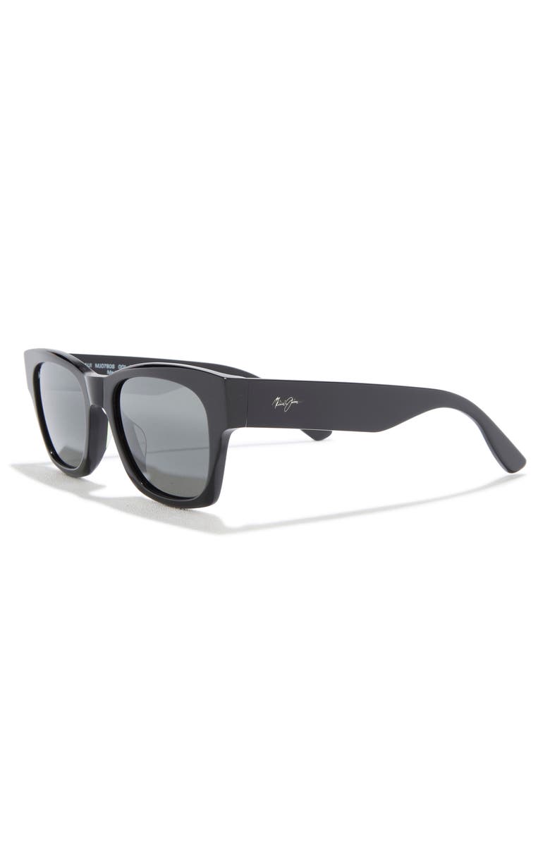 Maui Jim 53mm Square Sunglasses, Alternate, color, Black Black Grey